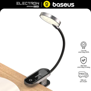 Đèn Đọc Sách Mini Baseus Comfort Reading Clip Lamp Pin Sạc Dịu Mắt 3 Mức Sáng Kẹp Bàn 350mAh 24H
