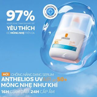 Serum Chống Nắng La Roche-Posay Anthelios UVAIR SPF50+ Mỏng Nhẹ Kiềm Dầu 16H, Cấp Ẩm 24H 50ml