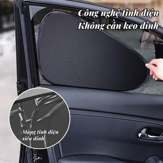 Tấm Chắn Nắng Ô Tô Màng Tĩnh Điện – Rèm Che Nắng Chống UV, Dán Kính Không Keo, Dễ Sử Dụng