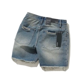Quần Short Jean Xanh Wash Rách Nam Form Slim Fit Co Giãn – Hàn Quốc, Tôn Dáng, Dễ Phối