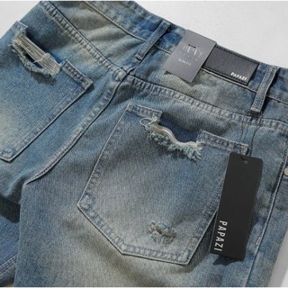 Quần Short Jean Xanh Wash Rách Nam Form Slim Fit Co Giãn – Hàn Quốc, Tôn Dáng, Dễ Phối