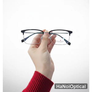 Gọng Kính Titanium Peterson Cao Cấp - Thiết Kế Browline Nửa Khung Lịch Lãm Cho Nam Nữ HaNoiOptical