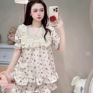 [MẪU HÈ] Bộ Đồ Ngủ Nữ JUSOKA Pijama Ngắn Tay Chất Liệu Đũi Mây Siêu Mềm Mịn Kiểu Dáng Thoải Mái Cho Nữ DU21