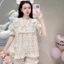 Bộ Đồ Ngủ Nữ JUSOKA Pijama Ngắn Tay Chất Liệu Đũi Mây Siêu Mềm Mịn Kiểu Dáng Thoải Mái Cho Nữ DU21