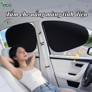 Tấm Chắn Nắng Ô Tô Màng Tĩnh Điện – Rèm Che Nắng Chống UV, Dán Kính Không Keo, Dễ Sử Dụng