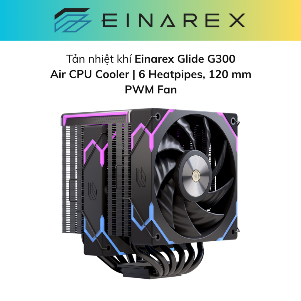 Tản Nhiệt Khí CPU EINAREX GLIDE G300 ARGB LCD Chính Hãng - Dual Tower ...
