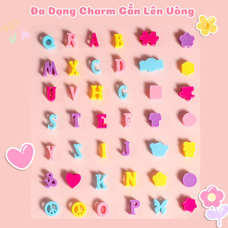 Set Vòng Tay DIY Trang Trí Charm Đáng Yêu - Đồ Chơi Handmade Tự Làm Trang Sức Sáng Tạo Cho Bé Gái, Chất Liệu Silicon mềm