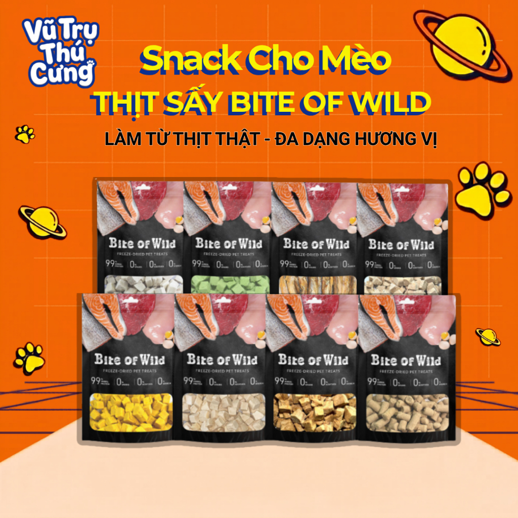 Thịt Sấy Cho Mèo Cao Cấp Bite Of Wild 40g