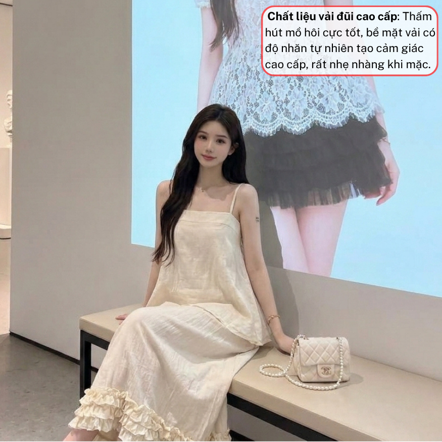 Bộ đồ nữ áo 2 dây phối quần dài suông, set quần áo nữ phong cách Hàn JUMITO HCOM27129