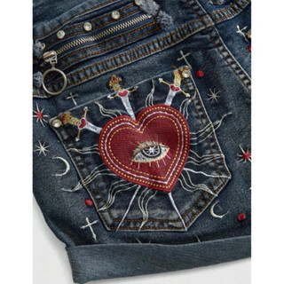 Quần Short denim cạp trễ in hình ( Hàng Oder vui lòng không hủy giúp e)