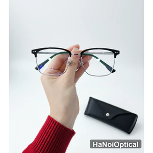 Gọng Kính Titanium Peterson T72009 - Thiết Kế Browline Nửa Khung Cổ Điển, Chất Liệu Cao Cấp HaNoiOptical
