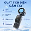 Quạt Cầm Tay Tích Điện Mini Tốc Độ Gió Siêu Mạnh Pin 3000-5000mAh, Quạt Sò Lạnh Gập Gọn Có Đèn Pin