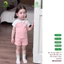 Bộ Cộc Bé Gái Anminaza Lovely Day Đi Học, Đi Chơi Vải Petit Co Dãn Mát Mẻ AMIA0519