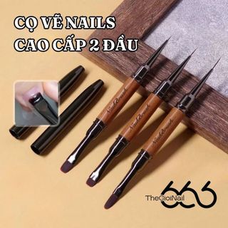 Cọ Vẽ Nail 2 Đầu Cao Cấp (Nail Art Brush Dual End) – Cọ Vẽ Gel, Kẻ Line, Tạo Form Chuẩn Salon THEGIOINAIL666