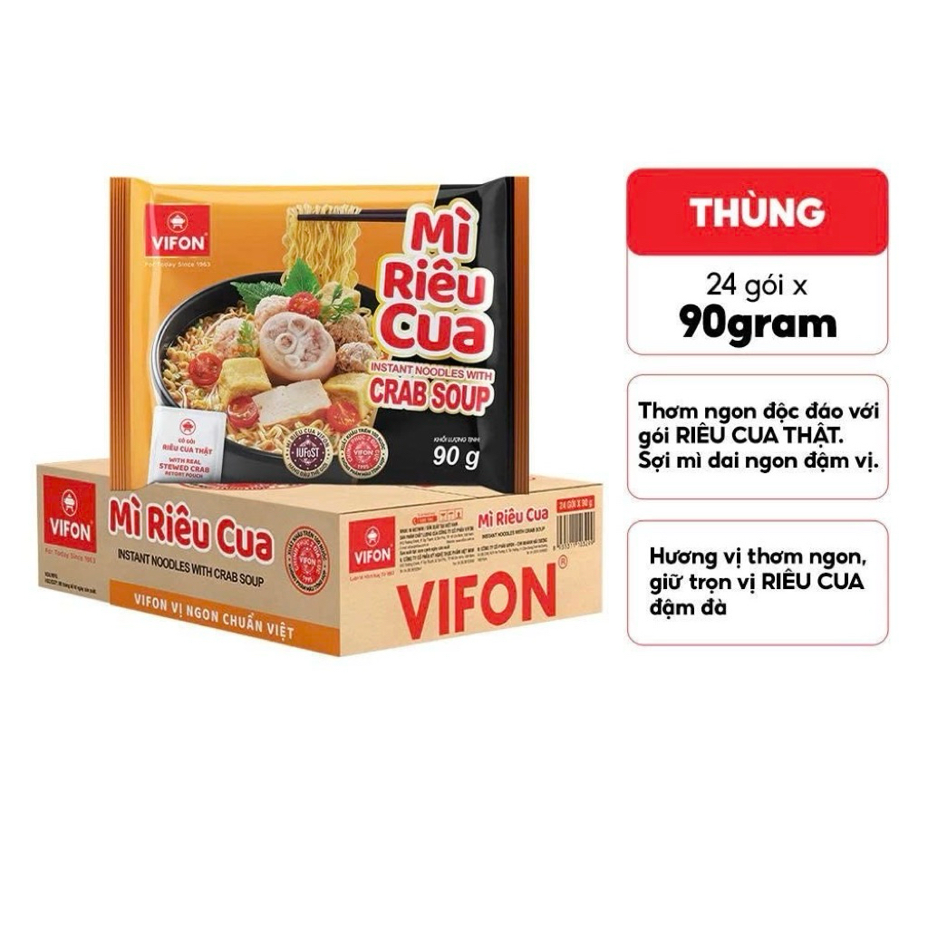Mì Riêu Cua Chua Cay Đậm Đà – Gói Tiện Lợi, Ăn Là Ghiền