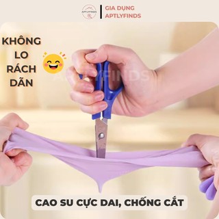 Găng Tay Cao Su Rửa Chén APTLYFINDS - Siêu Dai, Chống Trơn Trượt, Rửa Bát
