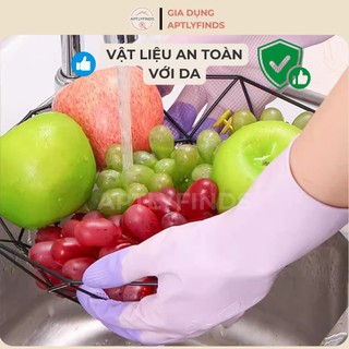 Găng Tay Cao Su Rửa Chén APTLYFINDS - Siêu Dai, Chống Trơn Trượt, Rửa Bát