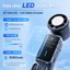 Quạt Cầm Tay Tích Điện Mini Tốc Độ Gió Siêu Mạnh Pin 3000-5000mAh, Quạt Sò Lạnh Gập Gọn Có Đèn Pin