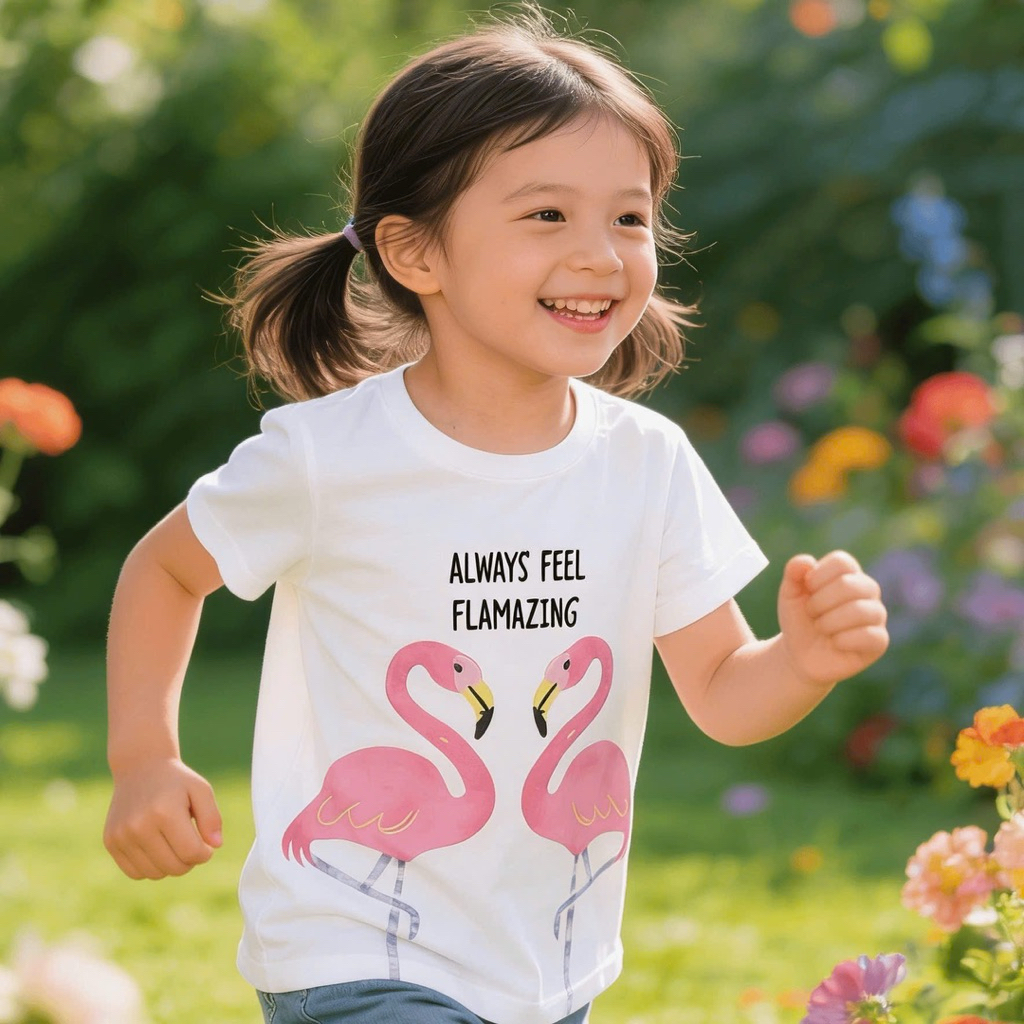 Áo phông bé gái họa tiết xinh 0659L L044 size 2–10 tuổi (10–32kg), áo thun trẻ em co giãn, thoáng mát, xuất dư xịn