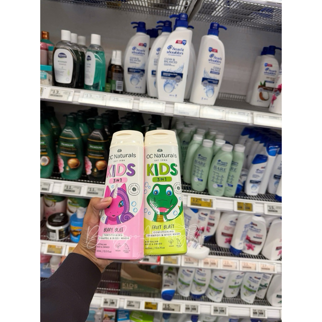 Sữa tắm và gội tự nhiên cho bé 3IN1 OC Naturals Úc 400ml ( Air order 3-5 ngày )