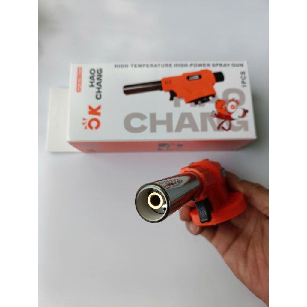 Đầu khò gas mini Okchang tự động đánh lửa- Súng khò gas cầm tay chịu nhiệt khò than khò thịt giá rẻ
