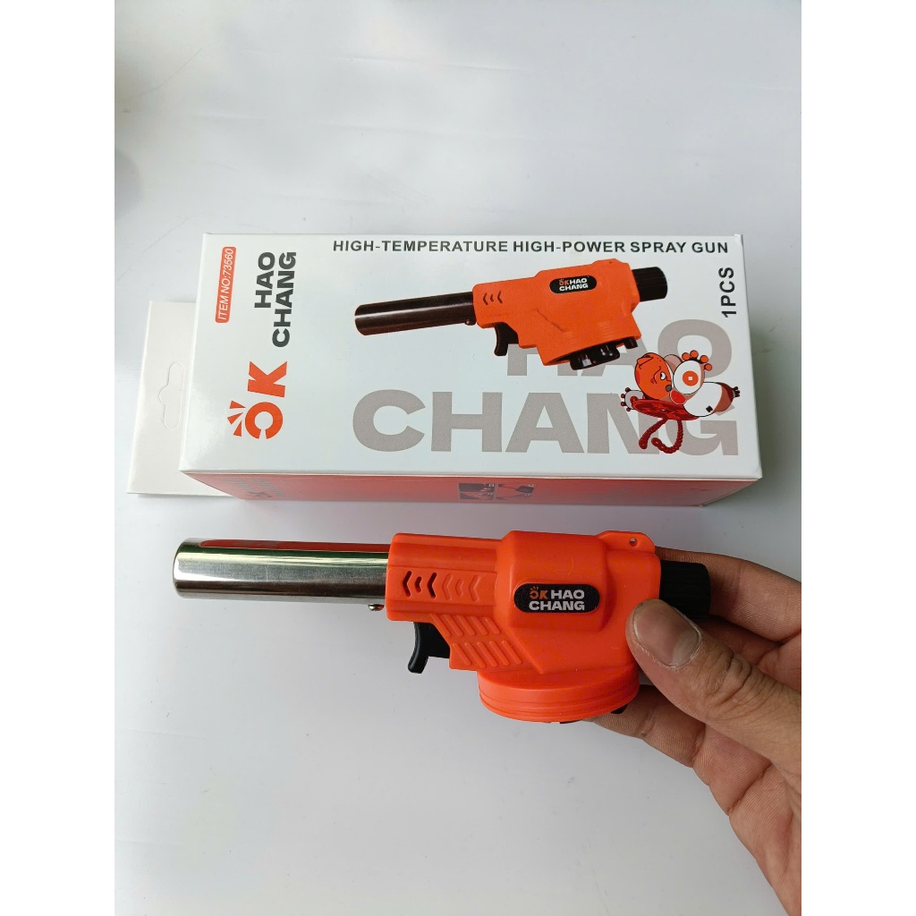 Đầu khò gas mini Okchang tự động đánh lửa- Súng khò gas cầm tay chịu nhiệt khò than khò thịt giá rẻ