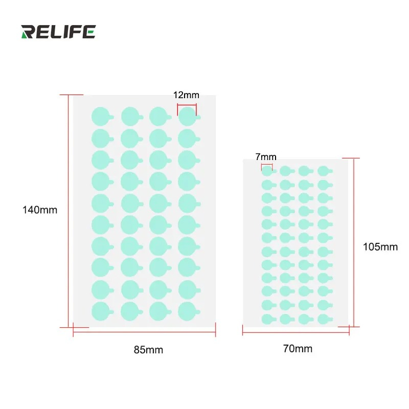 Miếng dán bảo vệ camera điện thoại RELIFE HO2 1000 cái, che kính sửa chữa, chống bụi, hạn chế trầy xước. 7/12mm