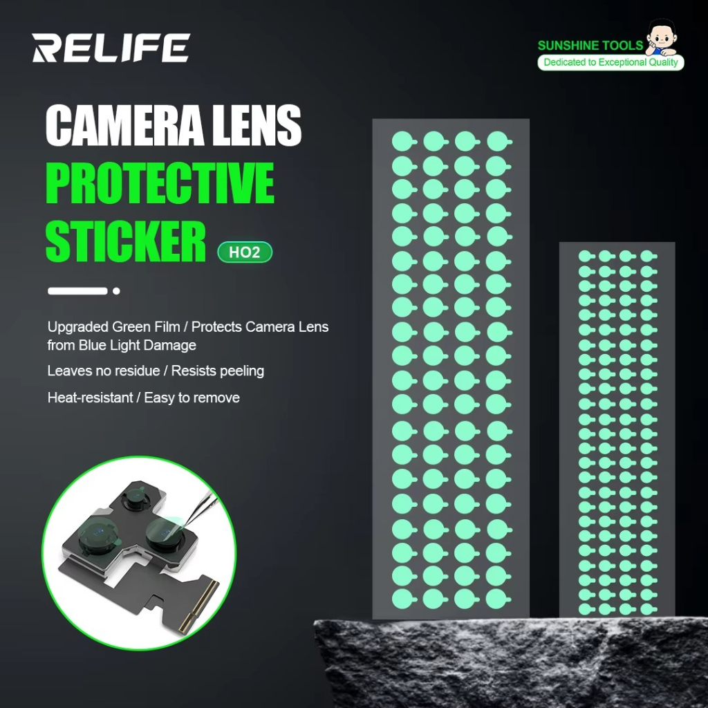 Miếng dán bảo vệ camera điện thoại RELIFE HO2 1000 cái, che kính sửa chữa, chống bụi, hạn chế trầy xước. 7/12mm