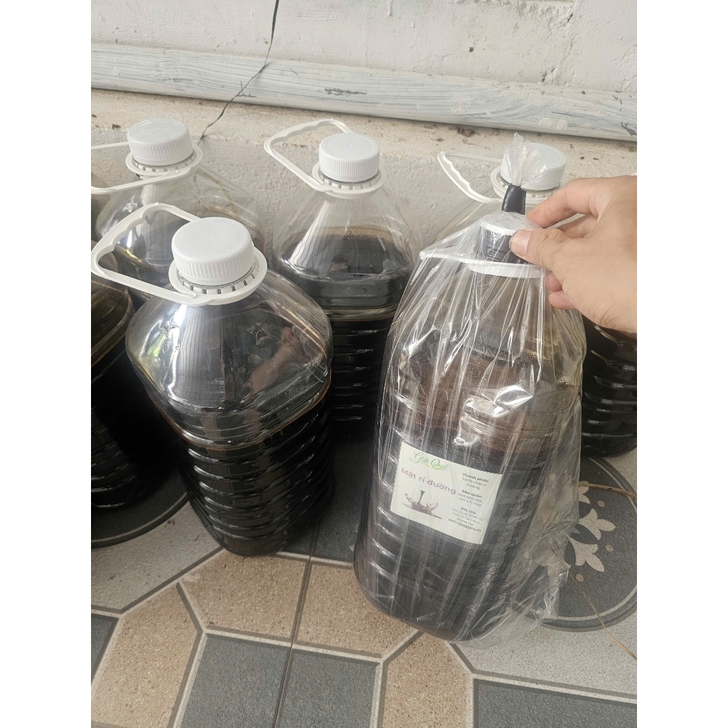 Mật rỉ đường chai 5kg - ủ phân bón, ủ rác thải, làm vi sinh