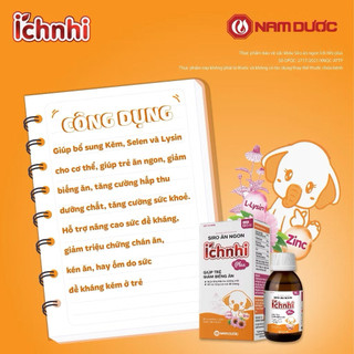 Thực phẩm bảo vệ sức khỏe Siro ăn ngon Ích Nhi Plus, lọ 100 ml, hỗ trợ trẻ ăn ngon-hỗ trợ nâng cao sức đề kháng