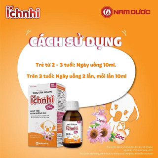 Thực phẩm bảo vệ sức khỏe Siro ăn ngon Ích Nhi Plus, lọ 100 ml, hỗ trợ trẻ ăn ngon-hỗ trợ nâng cao sức đề kháng