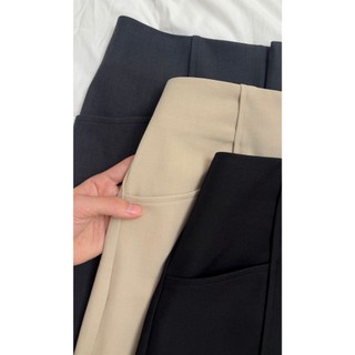 Chân váy chữ A xoè rộng Mini Cica, có 2 túi trước, dài 82cm, có đường diễu 2 bên, chất Tuyết mưa dày dặn minicica V07