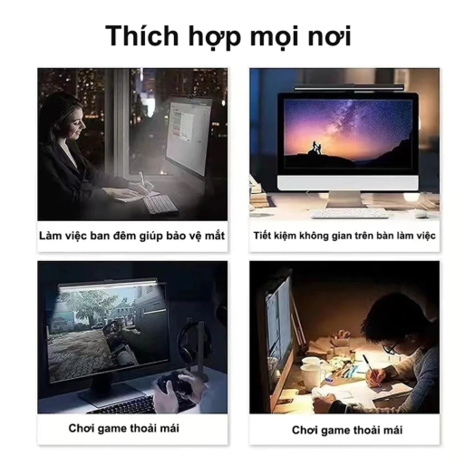 Đèn Treo Màn Hình Máy Tính Đa Năng 3 Chế Độ Ánh Sáng Bảo Vệ Mắt Chống Cận Thị, Tiết Kiệm Không Gian | BigBuy360 - bigbuy360.vn