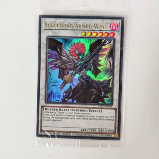 Thẻ Bài Yugioh Chính Hãng Blackwing Armed Wing LART-EN078 (Bản Uncensored / Nguyên Seal) - Lost Art TCG