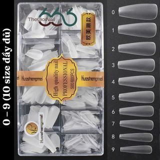 Tip Úp Móng HSM Tem Vàng 500pcs Không Vết Nối Seamless Full Cover Nail Tips – Tip Mềm Dẻo, Ôm Form Chuẩn THEGIOINAIL666