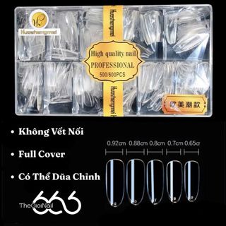 Tip Úp Móng HSM Tem Vàng 500pcs Không Vết Nối Seamless Full Cover Nail Tips – Tip Mềm Dẻo, Ôm Form Chuẩn THEGIOINAIL666