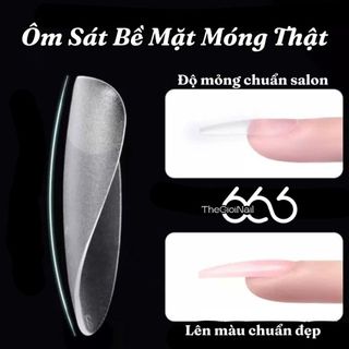 Tip Úp Móng HSM Tem Vàng 500pcs Không Vết Nối Seamless Full Cover Nail Tips – Tip Mềm Dẻo, Ôm Form Chuẩn THEGIOINAIL666