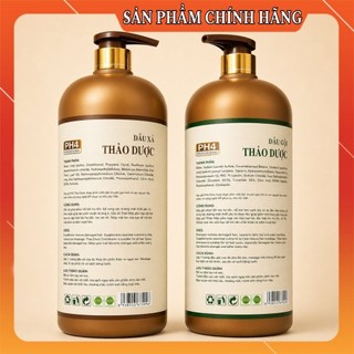 [Hàng Chuẩn] Cặp dầu gội xả PH4 2000ml Bồ Kết Chanh Xả Thảo Dược Phục Hồi Ngăn Tóc Gãy Rụng