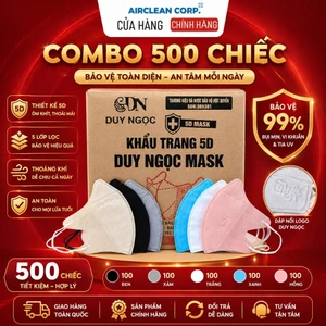 500 chiếc khẩu trang y tế 5D Duy Ngọc 3 lớp kháng khuẩn kháng giọt bắn chống tia UV