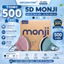 Khẩu Trang 5D Mask Monji - Thùng 500 Chiếc 3 Lớp Kháng Khuẩn