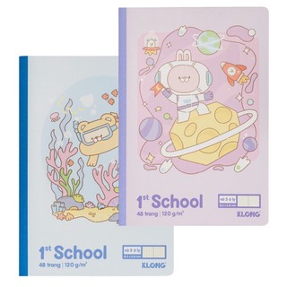 KLONG - Vở học sinh 5 Ô ly 48 trang ♥ 1st School B5 - giấy dày láng mịn 120/84; MS: 041 ♥ Tập, sổ HSSV VPP Tiểu học