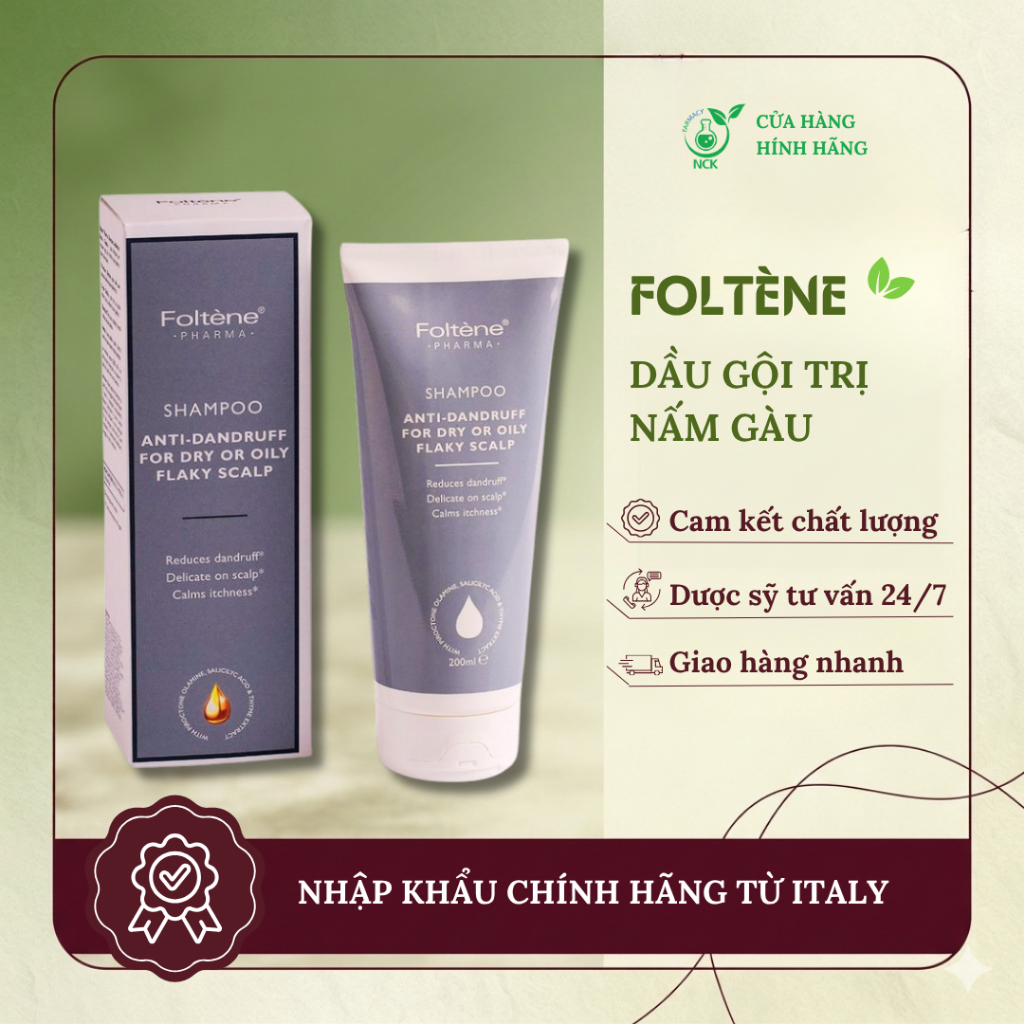 [NCK Farmacy] Dầu Gội FOLTÈNE Giảm Rụng Tóc, Phục Hồi Nang Tóc Làm Dày Tóc Cho Nam Nữ