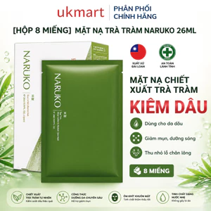 Hộp 8 Miếng Mặt Nạ Kiểm Soát Dầu Và Mụn Trà Tràm Naruko Tea Tree 26ml/m (Bản Đài)