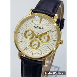 Đồng Hồ Nam Neos 6 Kim Sapphire Mặt Vân 3D - Hàng Nhật Bãi Chính Hãng (Đồng Hồ Cũ)