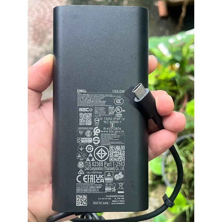 Sạc Laptop Dell 165W TYPE C - USB C Precision 5550 5560 5540 5530 Dell XPS 15 17 Hàng cũ , zin theo máy - Chính Hãng