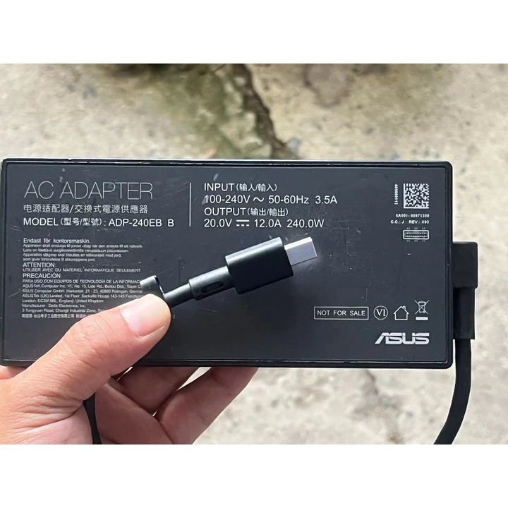 Bán sạc Laptop Asus Gaming 240W ( 20V - 12A ) , chân USB đời mới hàng cũ , zin theo máy - chính hãng