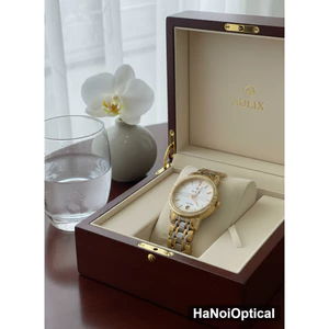 Đồng hồ Nữ Aolix đính đá sang trọng - Hàng Nhật bãi tuyển chọn - Kính Sapphire chống xước (Độ mới 95%)