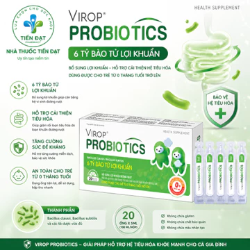 Men Vi Sinh 6 Tỷ Bào Tử Lợi Khuẩn Virop Probiotics – Hỗ Trợ Tiêu Hóa & Cân Bằng Hệ Vi Sinh