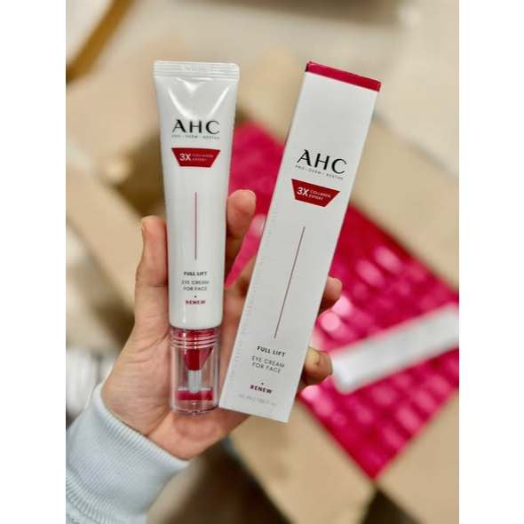 Kem Dưỡng Chống Nhăn Vùng Mắt AHC 3X Collagen Expert Full Lift Eye Cream SenaDemar Hàn Quốc Hộp 40mL-ThyLee