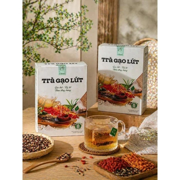 Combo 02 Hộp Trà hoa gạo lứt đông trùng hảo giảm cân, trà gạo lứt huyết rồng giảm mỡ bụng , thanh lọc cơ thể